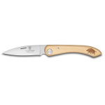 Couteau pliant manche bois buis gravure sanglier claude dozorme mod�le capucin