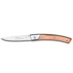 Couteau pliant manche en bois de genévrier claude dozorme modèle le thiers secret Couteau pliant manche en bois de genévrier claude dozorme modèle le thiers secret