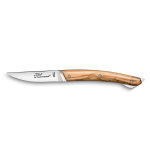 Couteau pliant manche en bois d'olivier claude dozorme modèle le thiers verrou Couteau pliant manche en bois d'olivier claude dozorme modèle le thiers verrou
