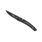 Couteau pliant manche inox noir claude dozorme modèle le thiers Couteau pliant manche inox noir claude dozorme modèle le thiers