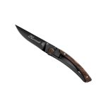 Couteau pliant noir manche vallernia claude dozorme modèle le thiers Couteau pliant noir manche vallernia claude dozorme modèle le thiers