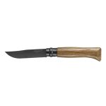 Couteau pliant opinel n08 black edition luxe lame noire manche chne