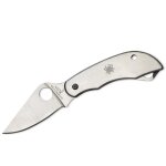 Couteau pliant spyderco modle clipitool tout en acier inox + dcapsuleur
