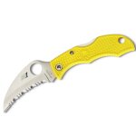 Couteau pliant spyderco mod�le ladybug 3 lame dent�e hawkbill
