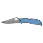 Couteau de poche haut de gamme modèle stretch 2 xl sprint blue damas c258gfblp spyderco Couteau de poche haut de gamme modèle stretch 2 xl sprint blue damas c258gfblp spyderco