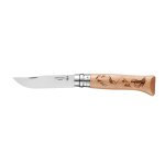 Couteau de poche opinel n°8 tradition gravures rando Couteau de poche opinel n°8 tradition gravures rando