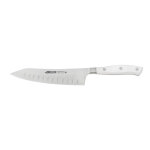 Couteau santoku arcos srie riviera white lame forge 18cm manche pom