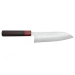 Couteau mod�le santoku japonais artisanal minamo tsuchime yoshimi kato 17cm