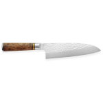 Couteau santoku japonais artisanal takeshi saji r2 tsuchime 16, 5cm acier