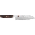 Couteau santoku japonais miyabi 6000mct lame martel�e 18cm + manche en pakka
