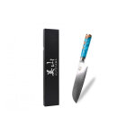 Couteau santoku kutoyama 17cm lame damas azur