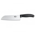 Couteau santoku manche noir, lame inox 17cm victorinox