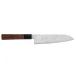 Couteau modle santoku sakai takayuki ginga 18cm manche bois de weng
