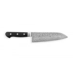 Couteau santoku yoshihiro damas 33 couches noyau vg10 et manche rivet�