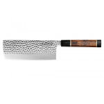 Couteau sayuto desert damas mod�le nakiri extra large 17cm lame damass�e et martel�e