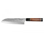 Couteau sayuto desert damas mod�le santoku 18cm lame damass�e et martel�e