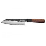 Couteau sayuto sequoia san mai mod�le santoku 18cm brute de forge