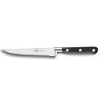 Couteau à steak denté 13cm sabatier idéal inox forgé rivets laiton Couteau à steak denté 13cm sabatier idéal inox forgé rivets laiton