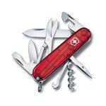 Couteau suisse climber victorinox rouge translucide 91mm Couteau suisse climber victorinox rouge translucide 91mm