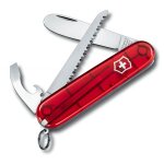 Couteau suisse my first 2 victorinox rouge translucide 8. 4cm Couteau suisse my first 2 victorinox rouge translucide 8. 4cm