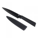 Couteau universel kuhn rikon colori + lame anti - adh�sive noire 12. 5cm