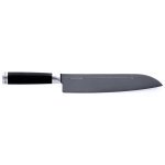 Couteau � viande kai michel bras 22, 5cm n�5 acier inox + fourreau en bois