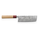 Couteau yoshimi kato nakiri 16, 5cm lame damass�e manche cerisier - mod�le artisanal