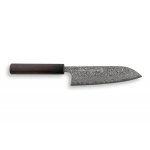 Couteau yoshimi kato santoku 16. 5cm lame damass�e - mod�le artisanal