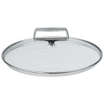 Couvercle castel'pro verre bomb� anse inox cristel