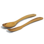 Couverts  salade courbs brard collection contour en olivier
