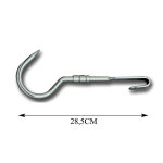 Crochet de boucherie tournant inox pour barres de 15mm