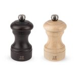 Duo moulin  sel et poivre en bois chocolat et naturel peugeot bistro