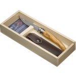 Effilé opinel n°10 en coffret cadeau avec étui, manche olivier Effilé opinel n°10 en coffret cadeau avec étui, manche olivier