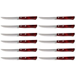 Ensemble de 12 couteaux  steak dents pointe arrondie modle 29810 / 172 tramontina