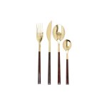 Ensemble 16 couverts dor�s effet �caille de tortue mikasa