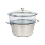 Ensemble 1826 cuit - vapeur inox et verre cristel