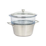 Ensemble 1826 cuit - vapeur inox et verre cristel