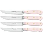 Ensemble de 4 couteaux  steak forgs lame 12cm gamme classic colour pink himalayan salt wusthof