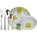 Ensemble de 6 pices pour enfants wmf safari couverts en inox 18 / 10 cromargan et vaisselle en porcelaine ...
