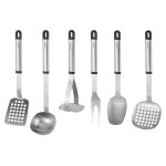 Ensemble 6 ustensiles de cuisine + 2 supports acier inox et abs berghoff essentials Ensemble 6 ustensiles de cuisine + 2 supports acier inox et abs berghoff essentials