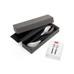 Ensemble de couverts  salade triangle en inox bross et manche en pp