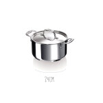 Faitout acier inox avec couvercle beka chef