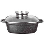 Faitout carr en fonte d'aluminium effet pierre induction pradel excellence premium