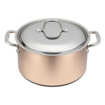 Faitout en cuivre et inox baumalu b'chef 24cm + couvercle inox