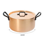 Faitout inocuivre de buyer cuivre inox avec couvercle