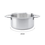 Faitout en inox 18 / 10 de buyer alchimy multicouches 3 plis