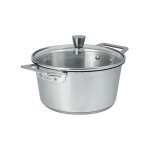 Faitout inox 18 / 10 + couvercle verre 1826 cristel Faitout inox 18 / 10 + couvercle verre 1826 cristel