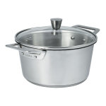 Faitout inox 18 / 10 + couvercle verre 1826 cristel