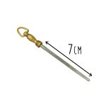 Fusil bijou en chrome 7cm