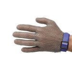 Gant de protection niroflex en cotte de maille inox taille l sangle bleue Gant de protection niroflex en cotte de maille inox taille l sangle bleue